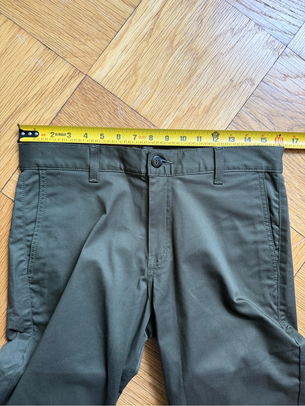 Naked & Famous Slim Chino, Khaki Green Stretch Twill, Size 31 x 31.5, EUC - Picture 9 of 11